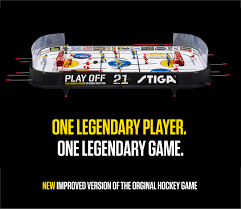 Stiga Play Off 21 Sverige-Canada Eishockey Game Black//White 96 x 50 cm